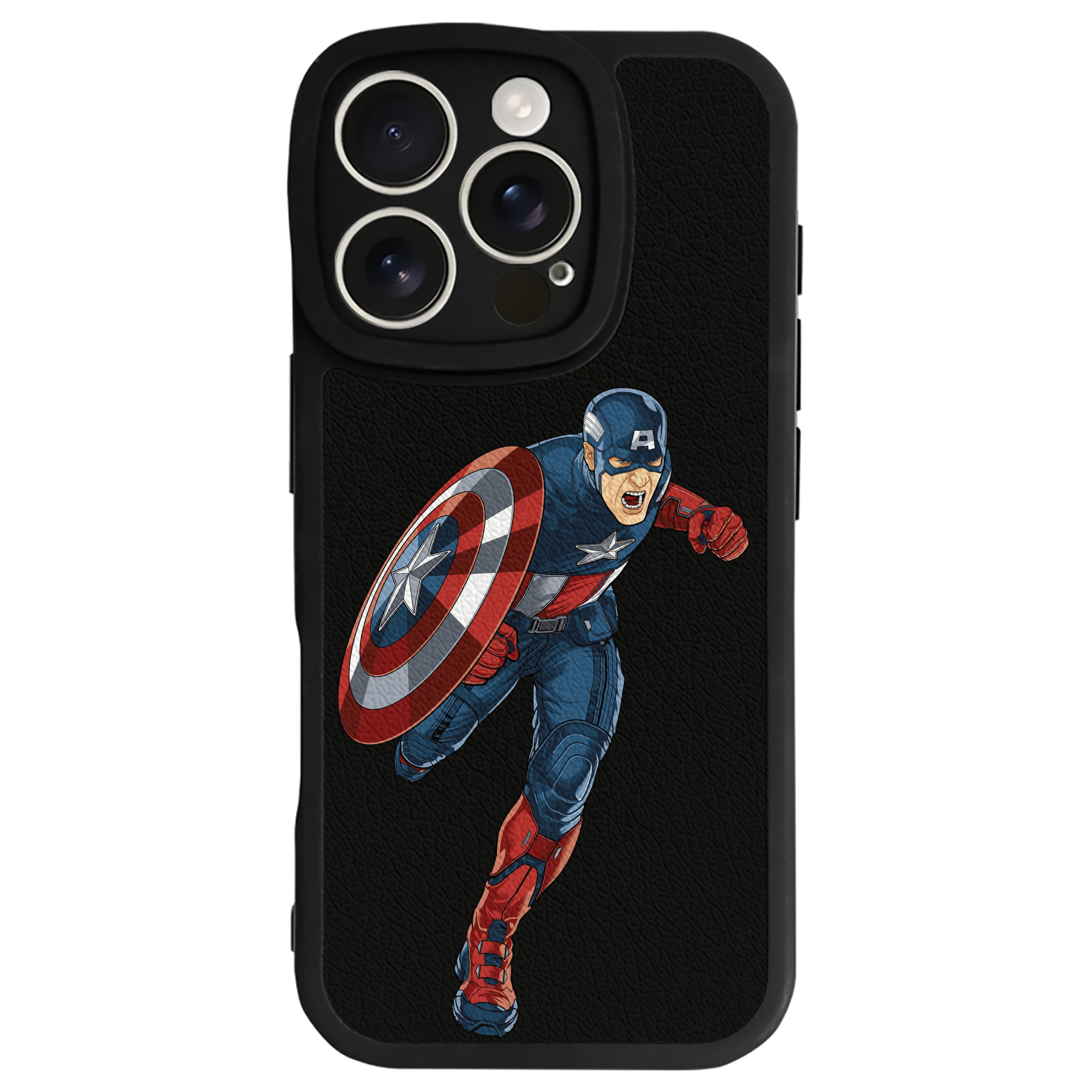 （画像用） アベンジャーズ The Avengers 【iPhone 16シリーズ対応】シリコンスマホケース（レザー調） 材質：シリコン